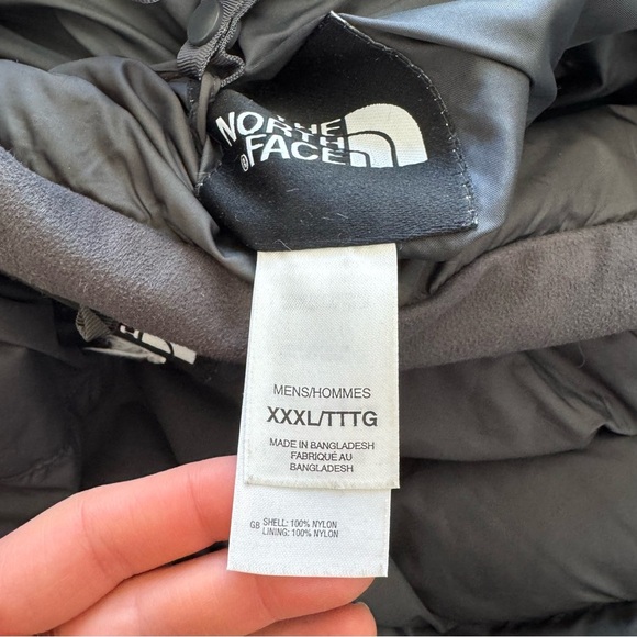 THE NORTH FACE 550 Hyvent Dark Green Parka Jacket inner gray puffer coat XXXL - Picture 5 of 12